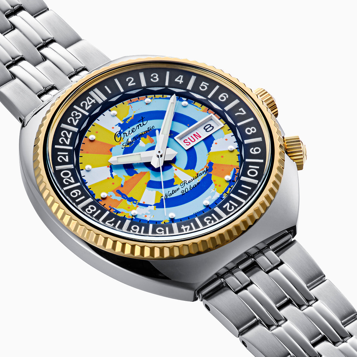 オリエント リバイバル ワールドマップ メンズ メタル RN-AA0E08Y ワールドマップ オリエント75周年モデル RN-AA0E08Y 数量限定モデル